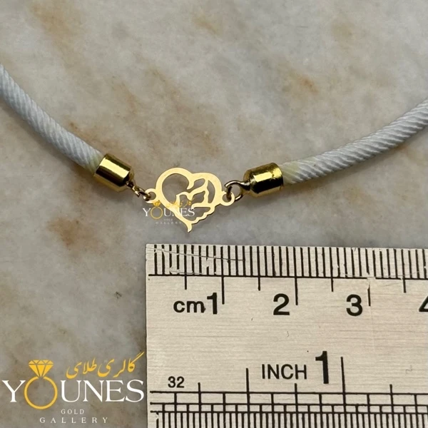 دستبند کبوتر قلبی طلا لیزری